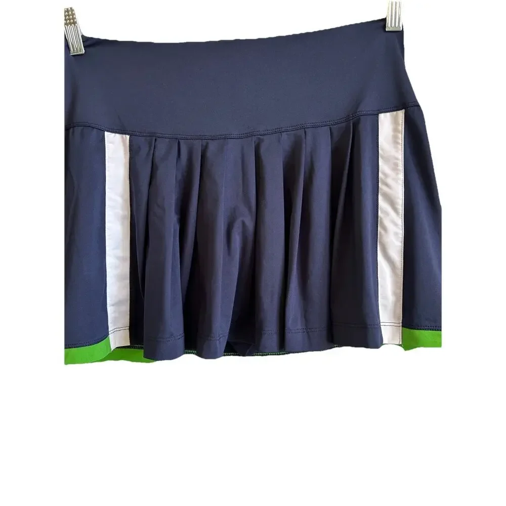 Fila Pleated Tennis Skorts L Golf Mini Skirt Blue/green Activewear Pickleball